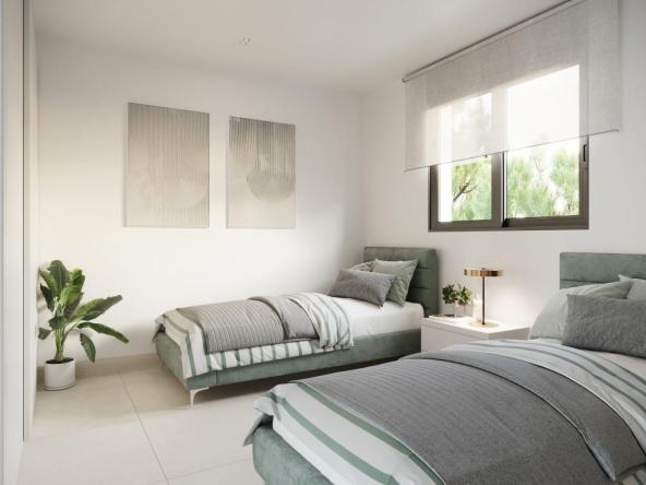 Townhouses overlooking Alicante Golf with modern designs and nearby beach access.